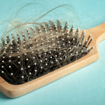 Hair brush with hair loss.