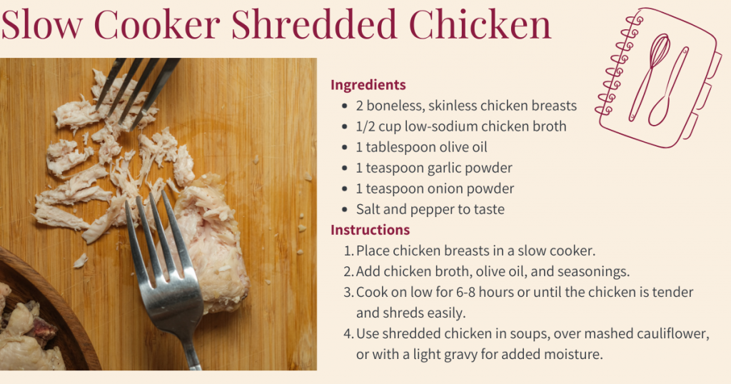 slow cooker chicken for food tolerance after bariatric surgery